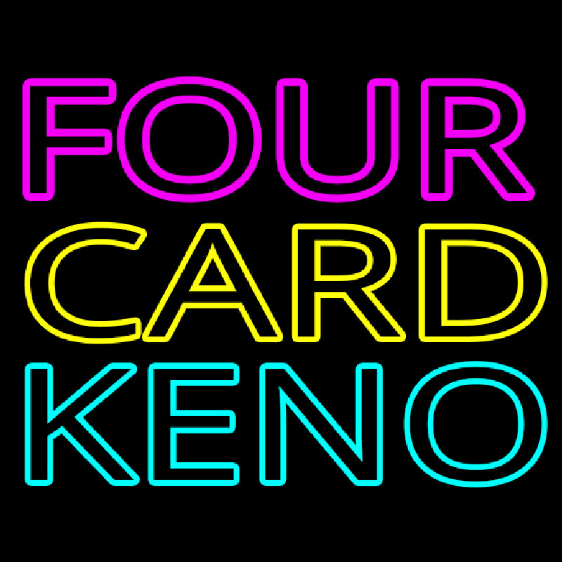 Four Card Keno 1 Leuchtreklame