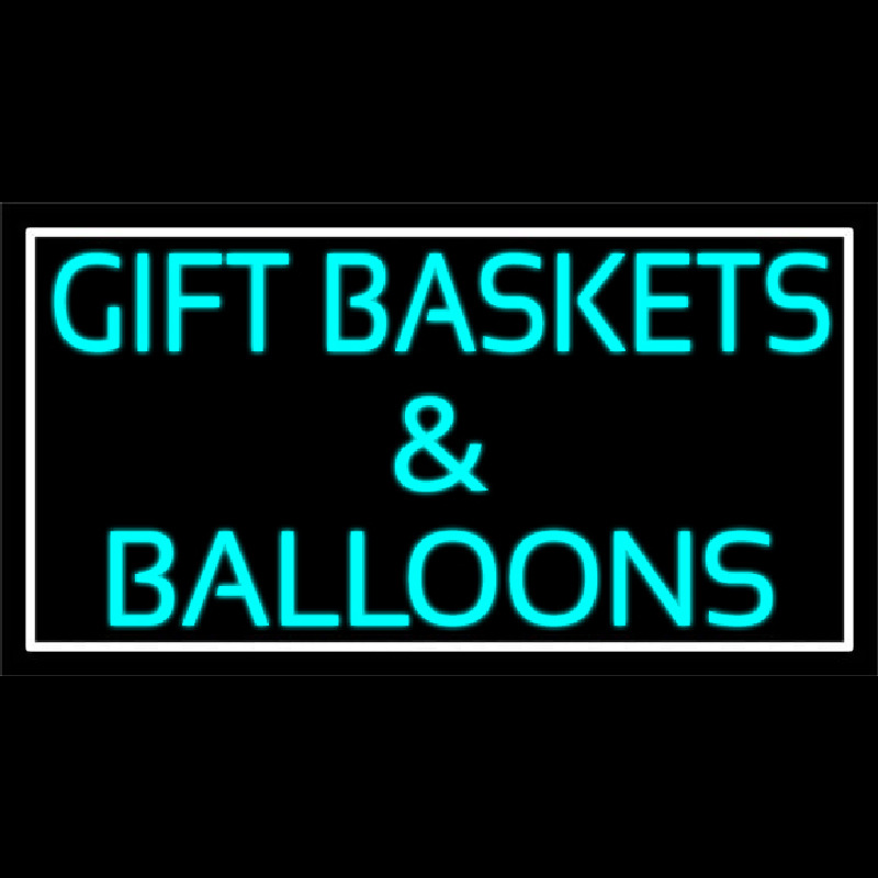 Gift Baskets Balloons With Border Leuchtreklame