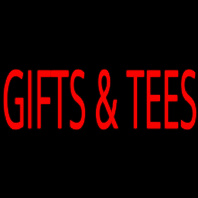 Gifts And Tees Red Leuchtreklame