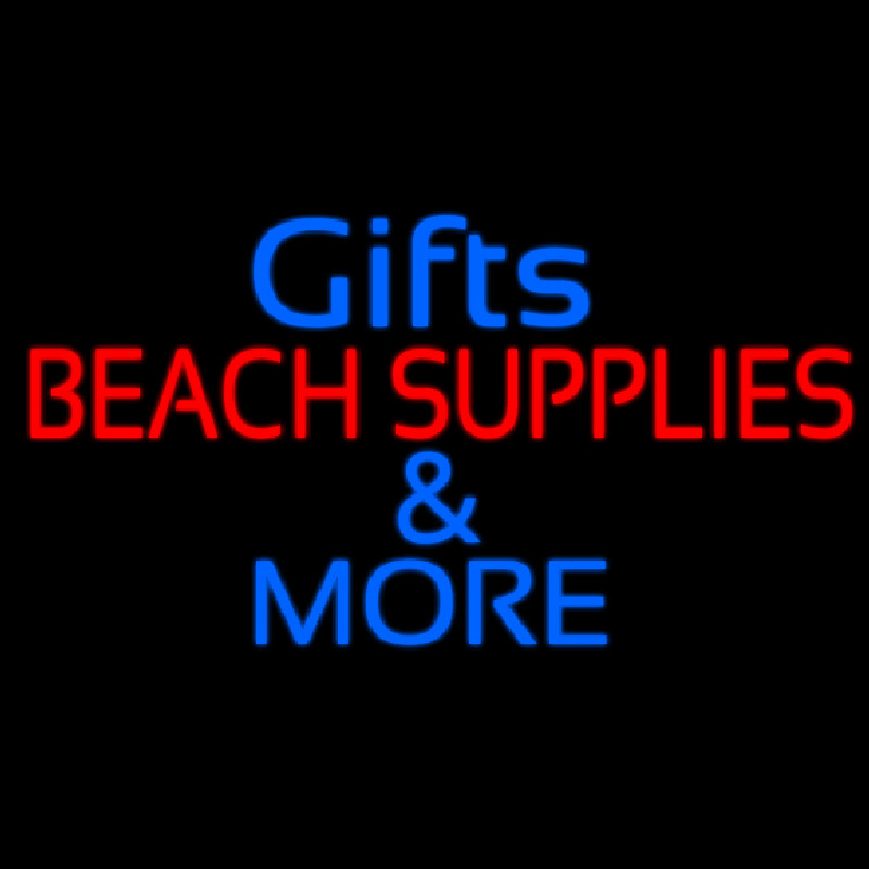 Gifts Blue Beach Supplies Leuchtreklame