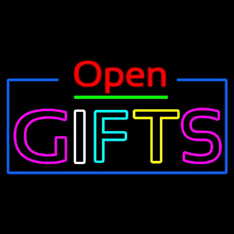 Gifts Open Leuchtreklame