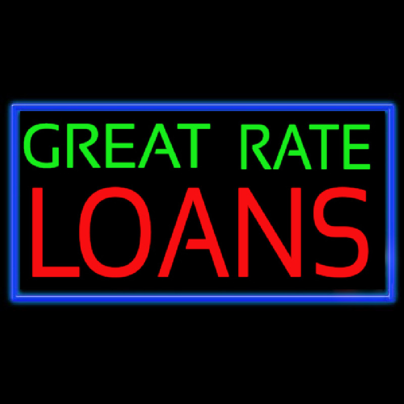 Great Rate Loans Leuchtreklame