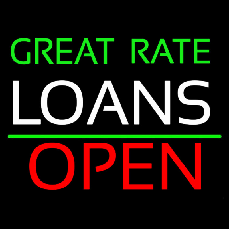 Great Rate Loans Open Leuchtreklame