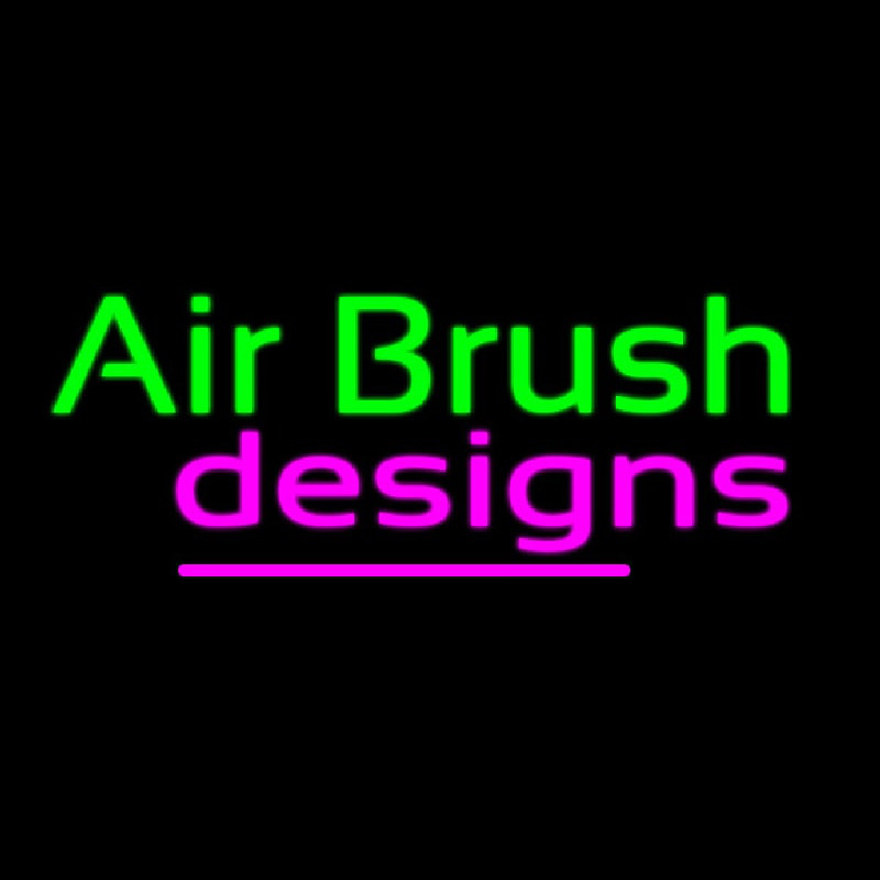 Green Air Brush Design Leuchtreklame