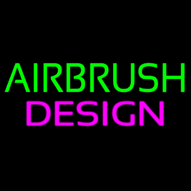 Green Airbrush Design Leuchtreklame