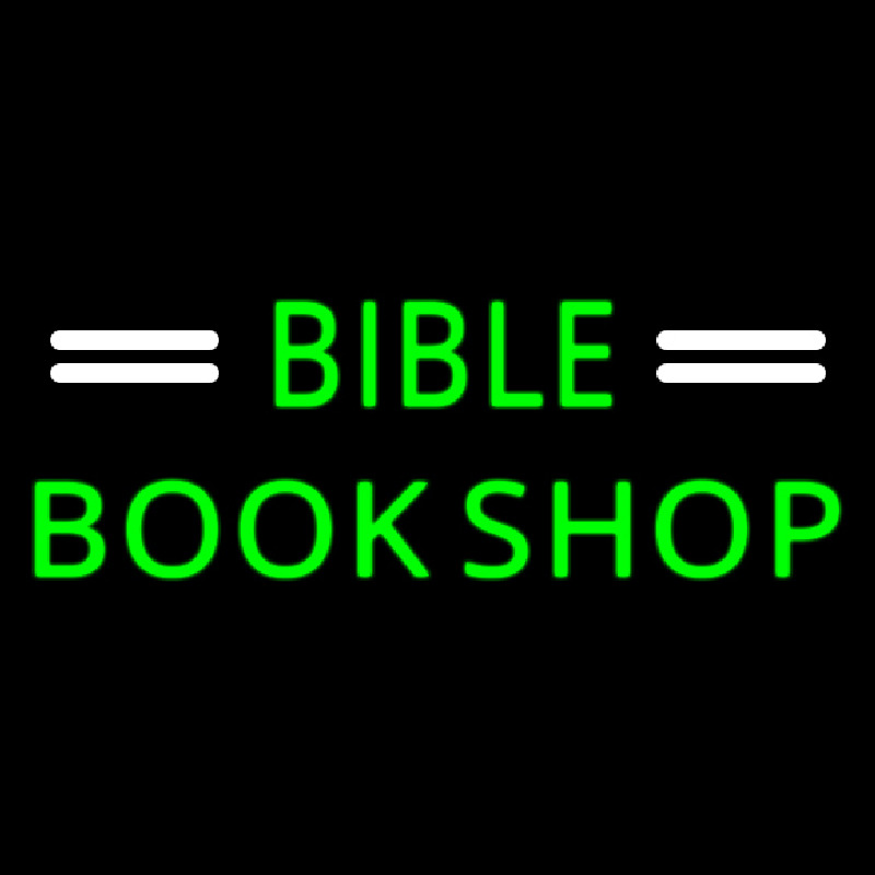 Green Bible Book Shop Leuchtreklame