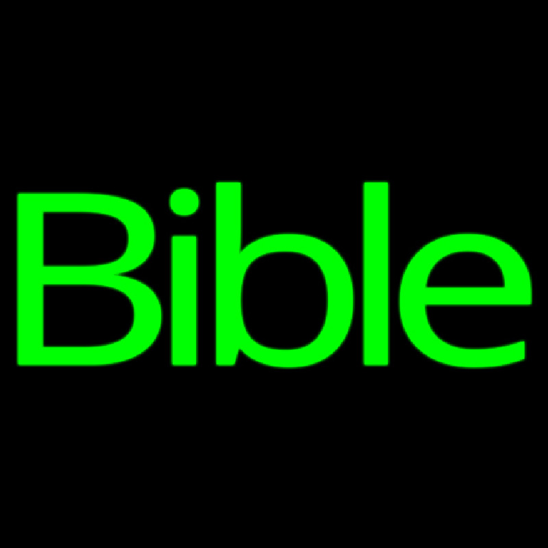 Green Bible Leuchtreklame