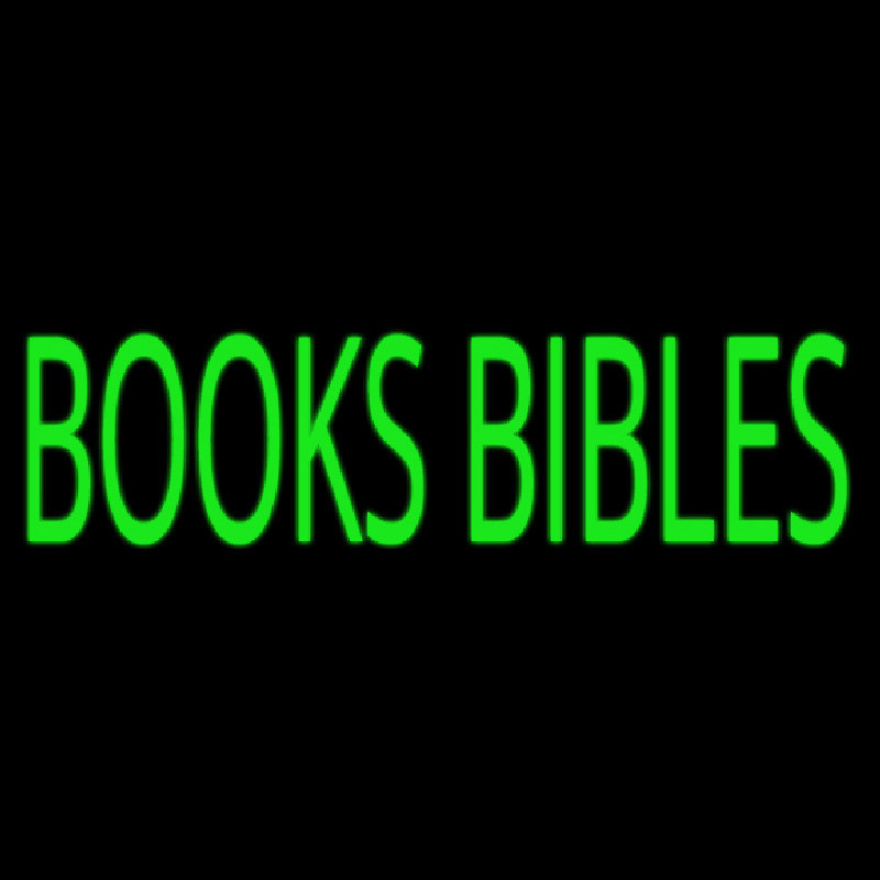 Green Books Bibles Leuchtreklame