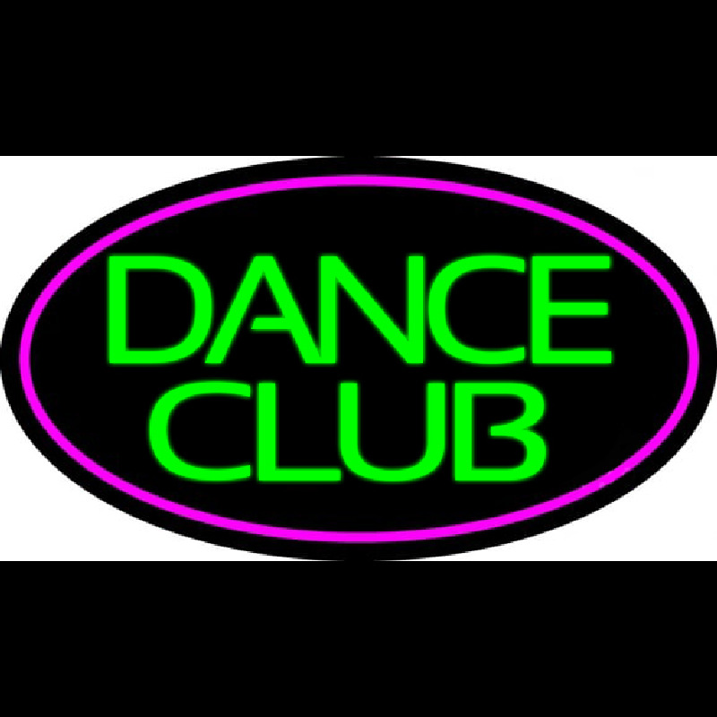 Green Dance Club Pink Border Leuchtreklame