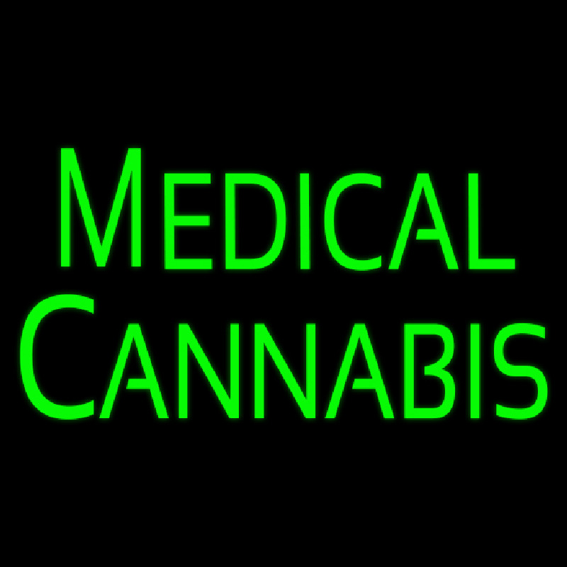 Green Medical Cannabis Leuchtreklame