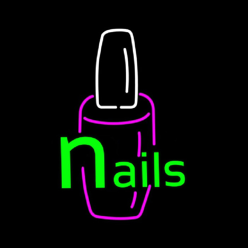 Green Nails Logo Leuchtreklame