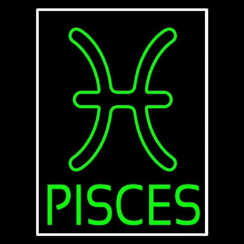 Green Pisces Leuchtreklame