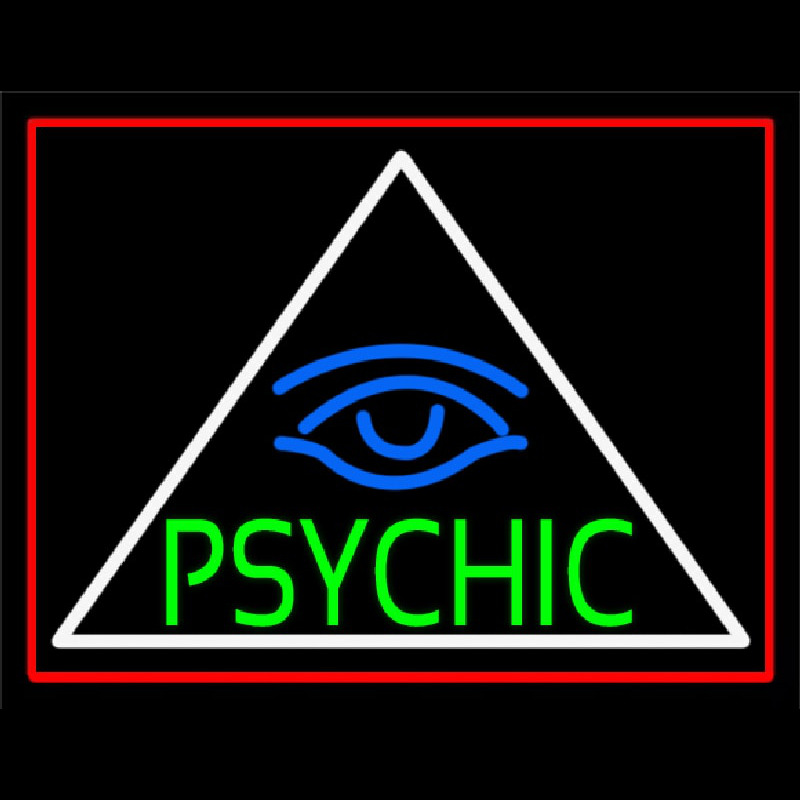 Green Psychic With Blue Eye Leuchtreklame