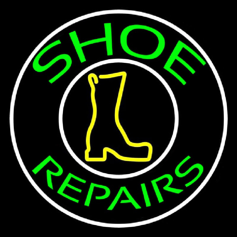 Green Shoe Repairs Leuchtreklame