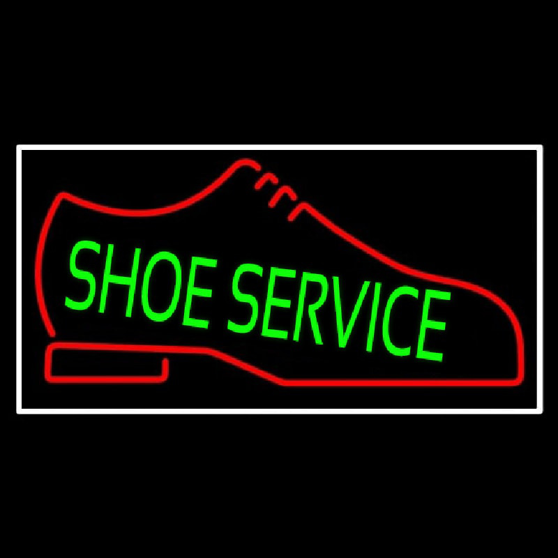 Green Shoe Service Leuchtreklame