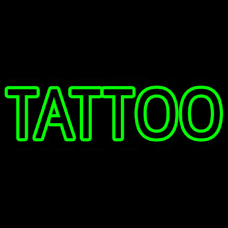 Green Tattoo Leuchtreklame