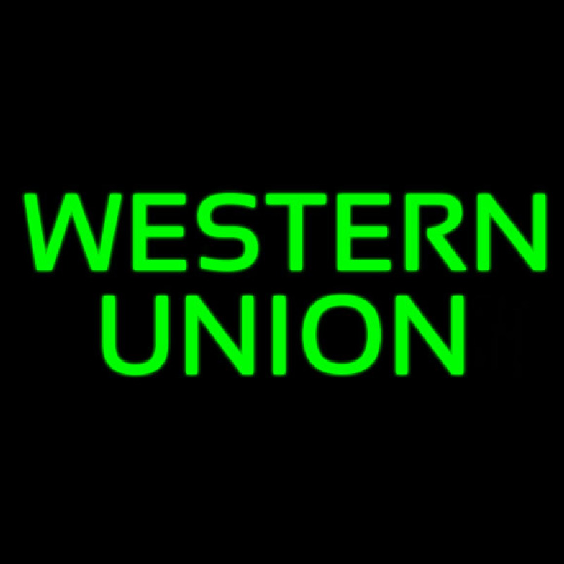 Green Western Union Leuchtreklame