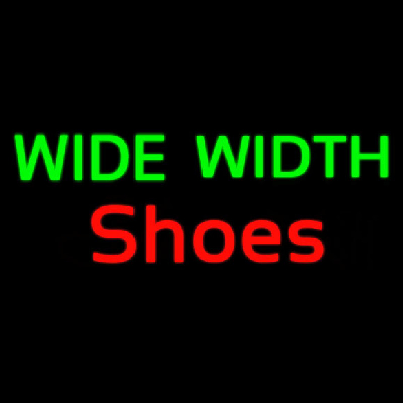 Green Wide Width Red Shoes Leuchtreklame