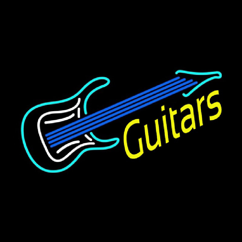 Guitar 2 Logo Leuchtreklame