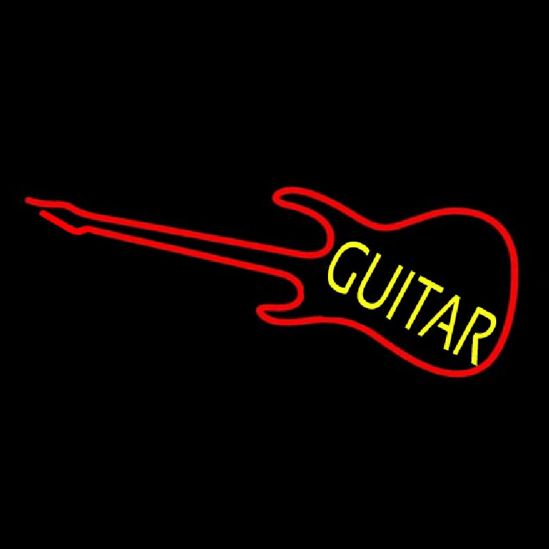 Guitar Red 2 Leuchtreklame