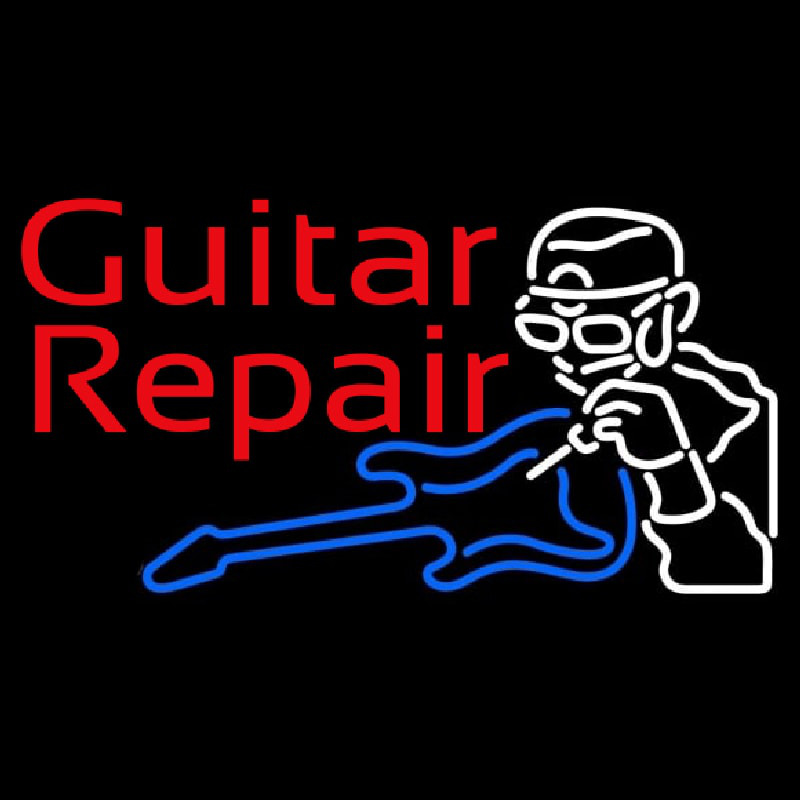 Guitar Repair 1 Leuchtreklame