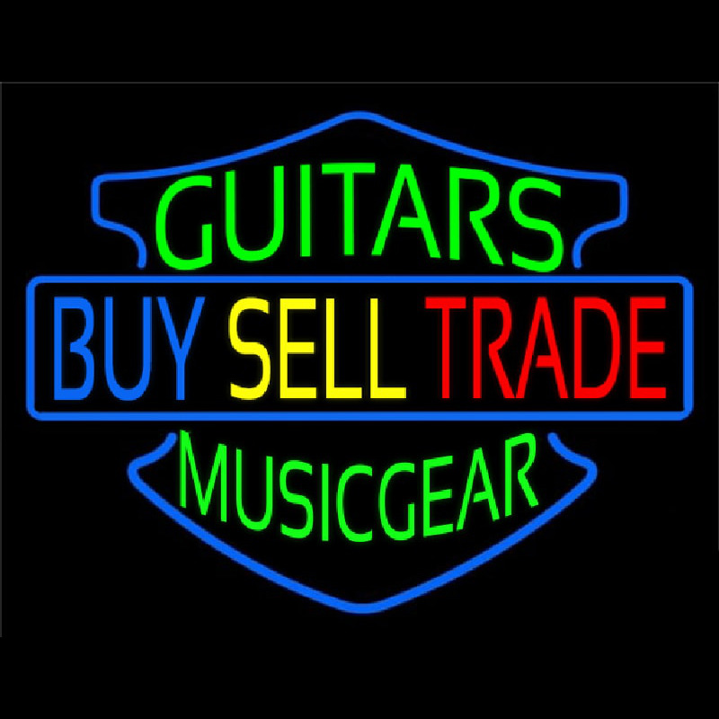 Guitars Buy Sell Trade Leuchtreklame