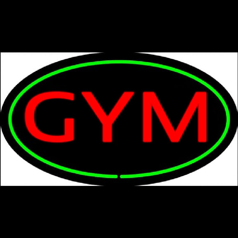 Gym Oval Green Leuchtreklame