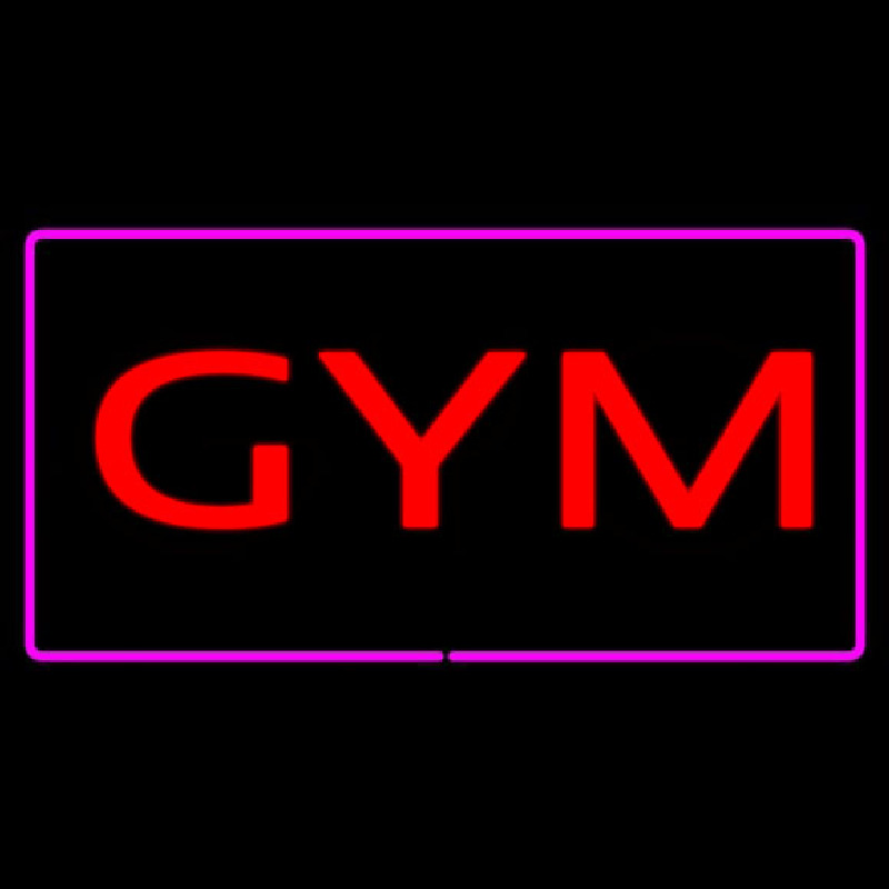 Gym Rectangle Purple Leuchtreklame