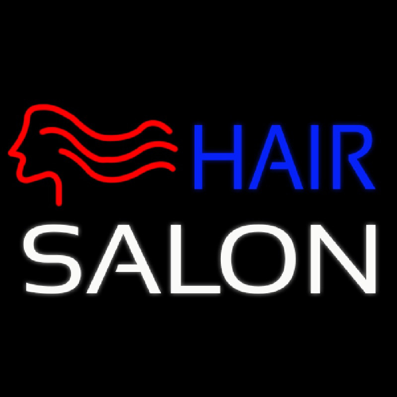 Hair Salon With Girl Logo Leuchtreklame