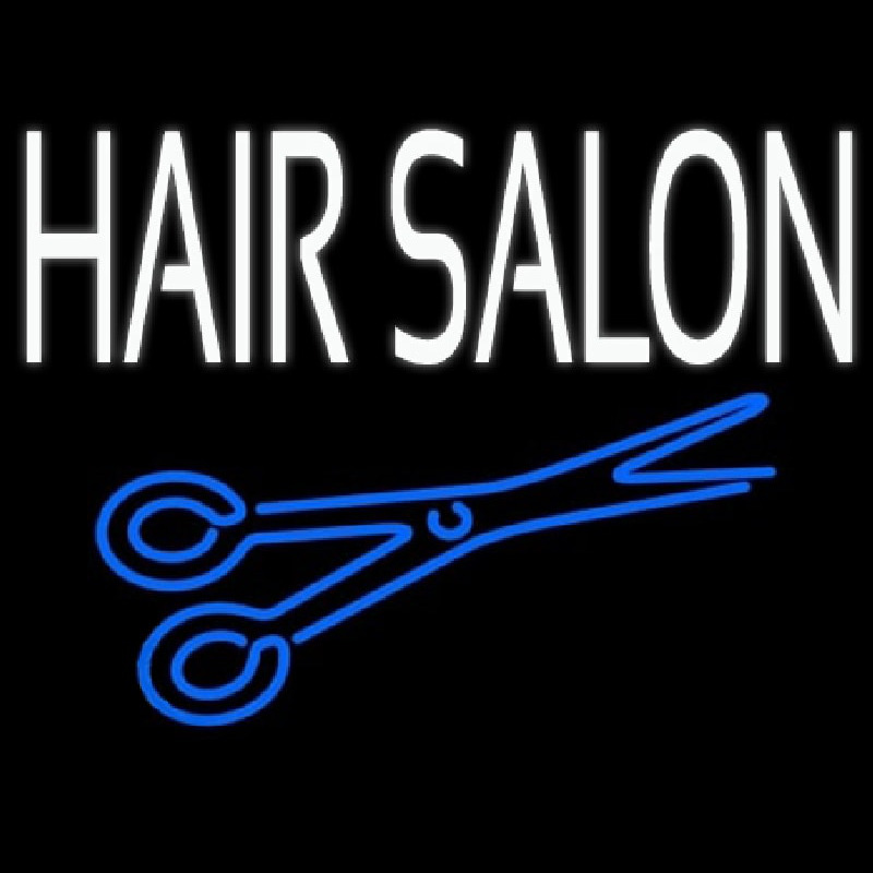 Hair Salon With Scissor Leuchtreklame