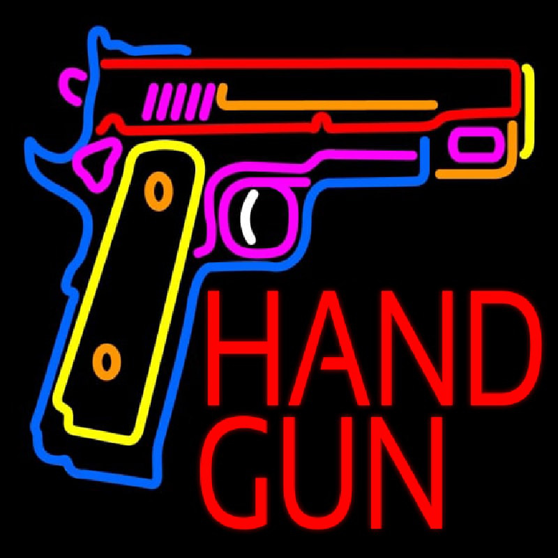 Hand Gun Leuchtreklame