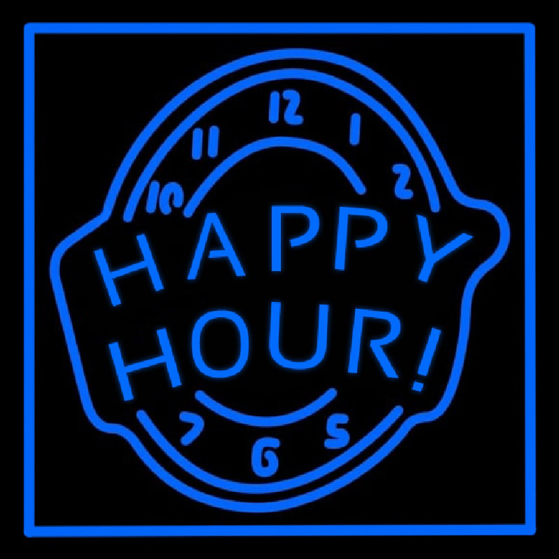 Happy Hour Blue Leuchtreklame