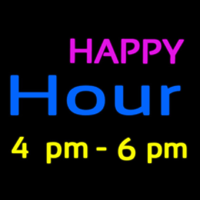 Happy Hour Leuchtreklame