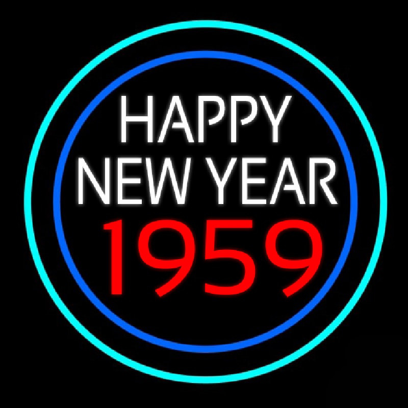 Happy New Year 1959 Bioshock Leuchtreklame