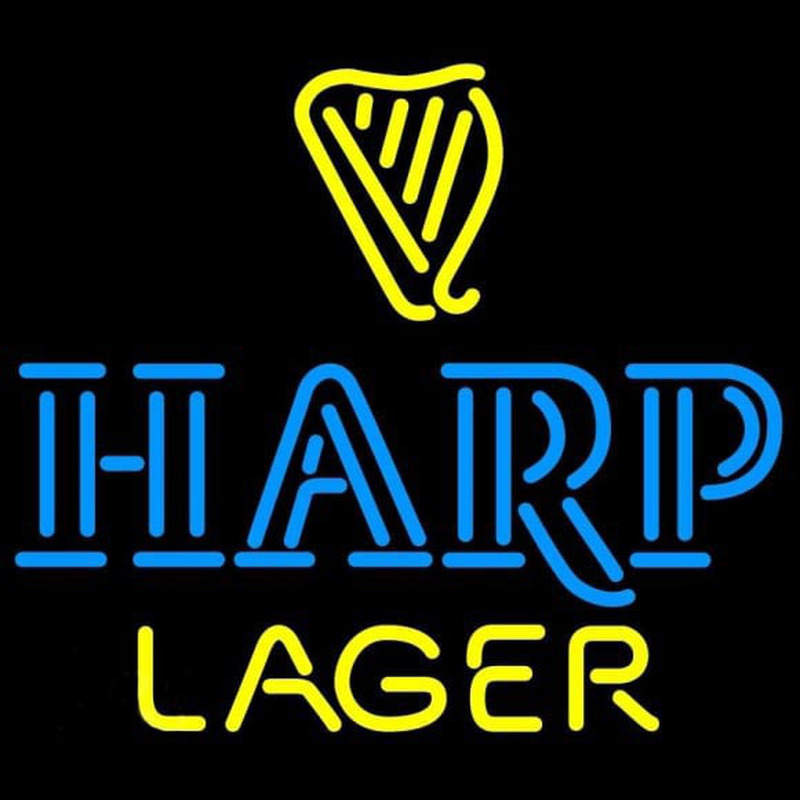 Harp Lager 2 with Harp Leuchtreklame