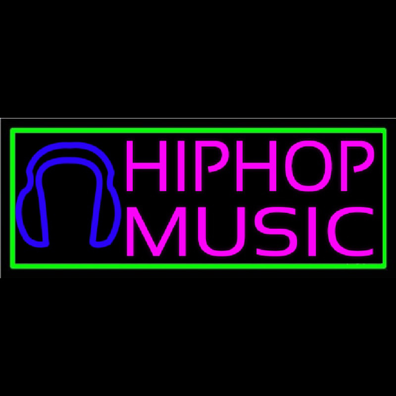 Hip Hop Music With Line Leuchtreklame