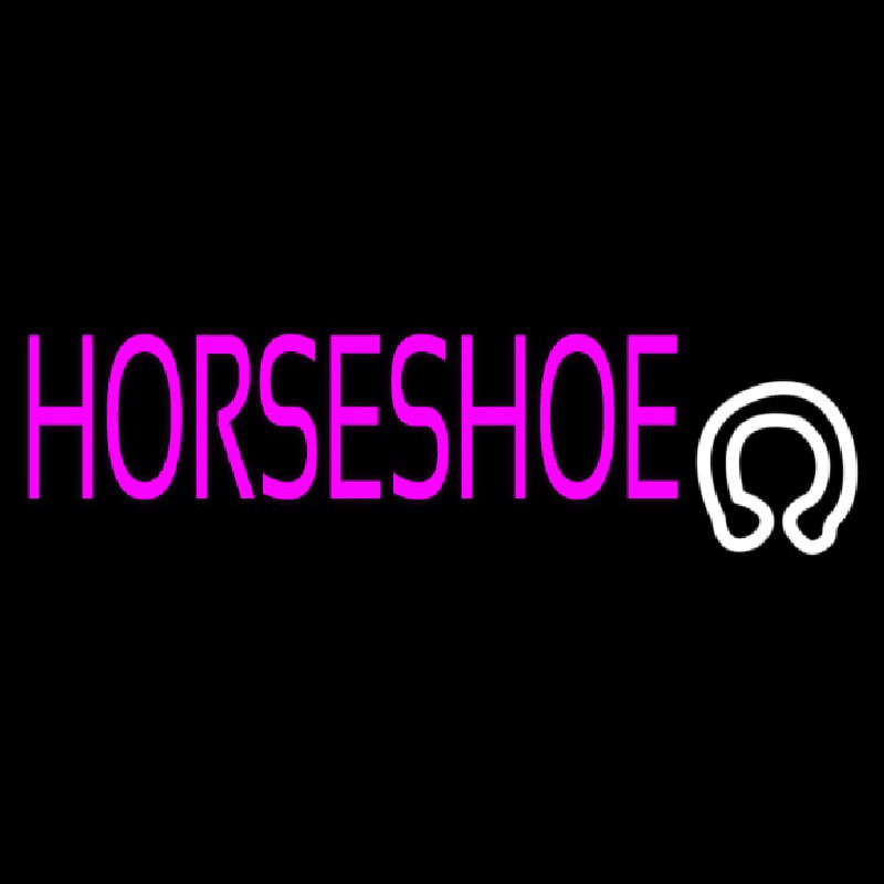 Horseshoe With Logo Leuchtreklame