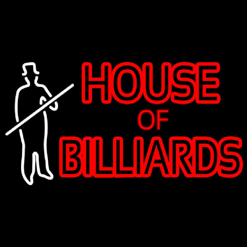 House Of Billiards Leuchtreklame