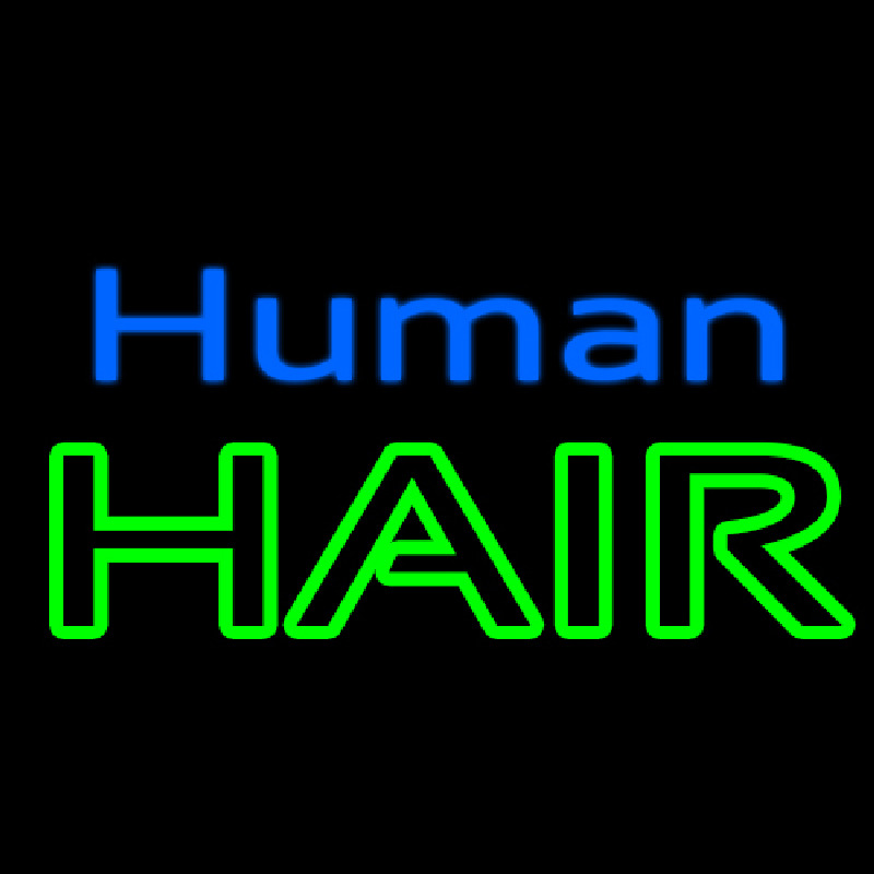 Human Hair Leuchtreklame