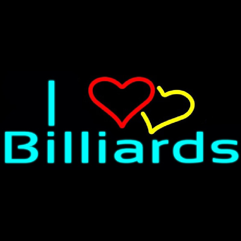 I Love Billiards 2 Leuchtreklame