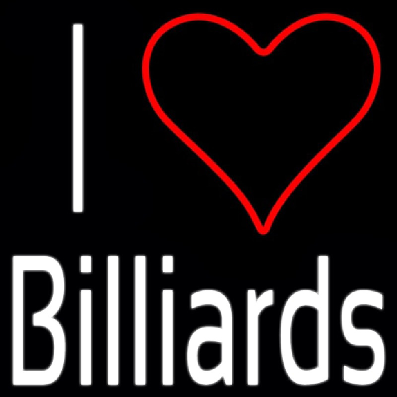 I Love Billiards Leuchtreklame