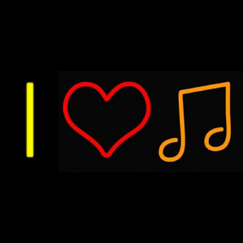 I Love Music Leuchtreklame