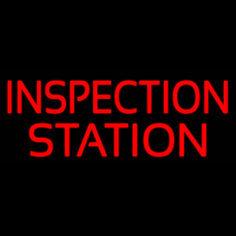 Inspectin Station Leuchtreklame