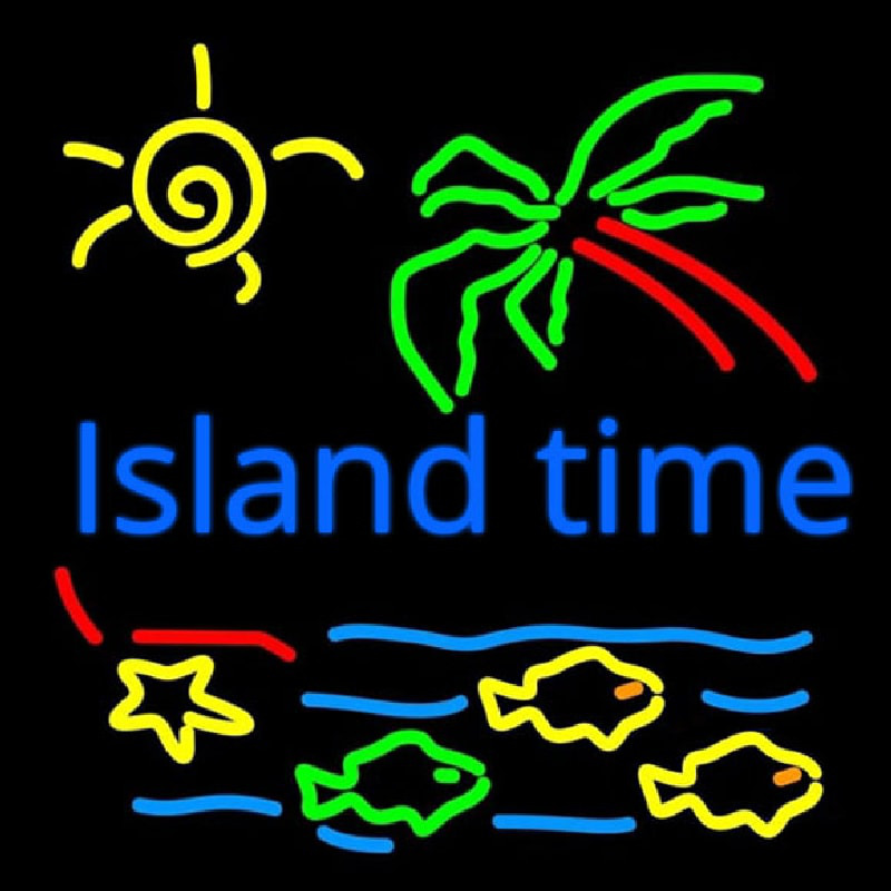 Island Time Leuchtreklame