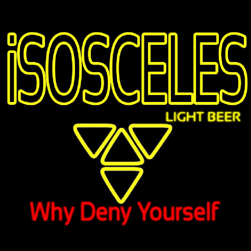 Isosceles Light Beer Sign Leuchtreklame