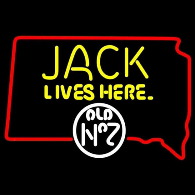 Jack Daniels Jack Lives Here South Dakota Whiskey Leuchtreklame