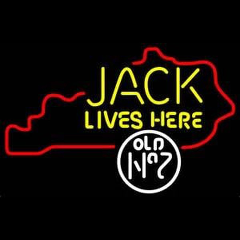 Jack Daniels Jack Lives here Kentucky Whiskey Leuchtreklame