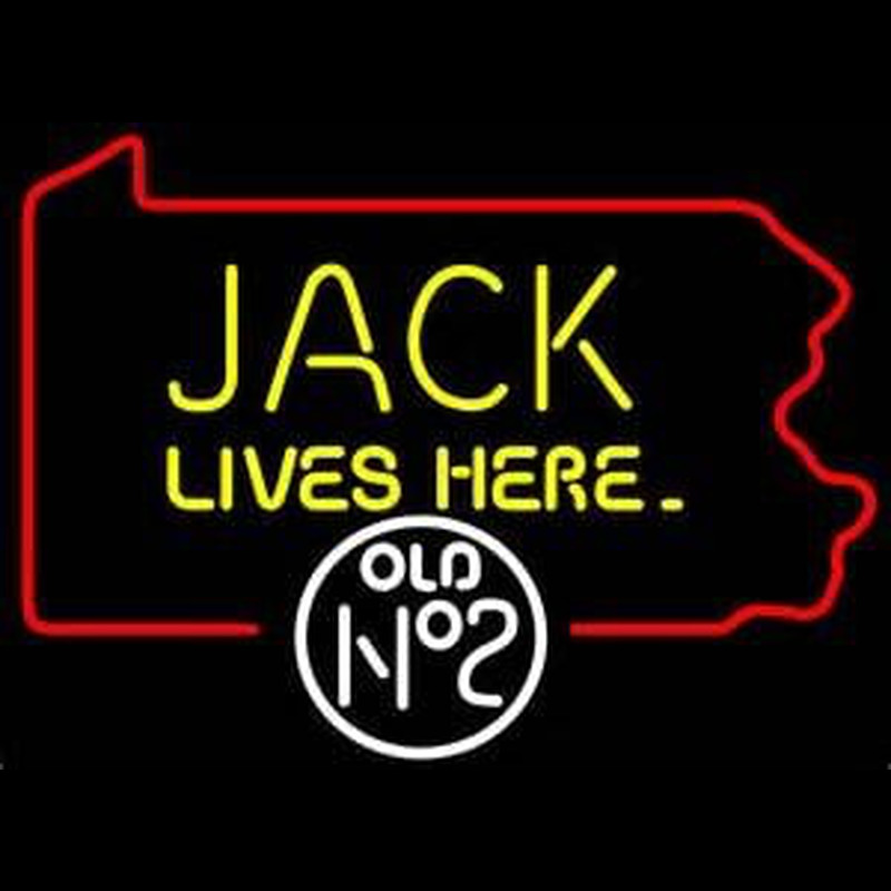 Jack Daniels Jack Lives here Pennsylvania Whiskey Leuchtreklame