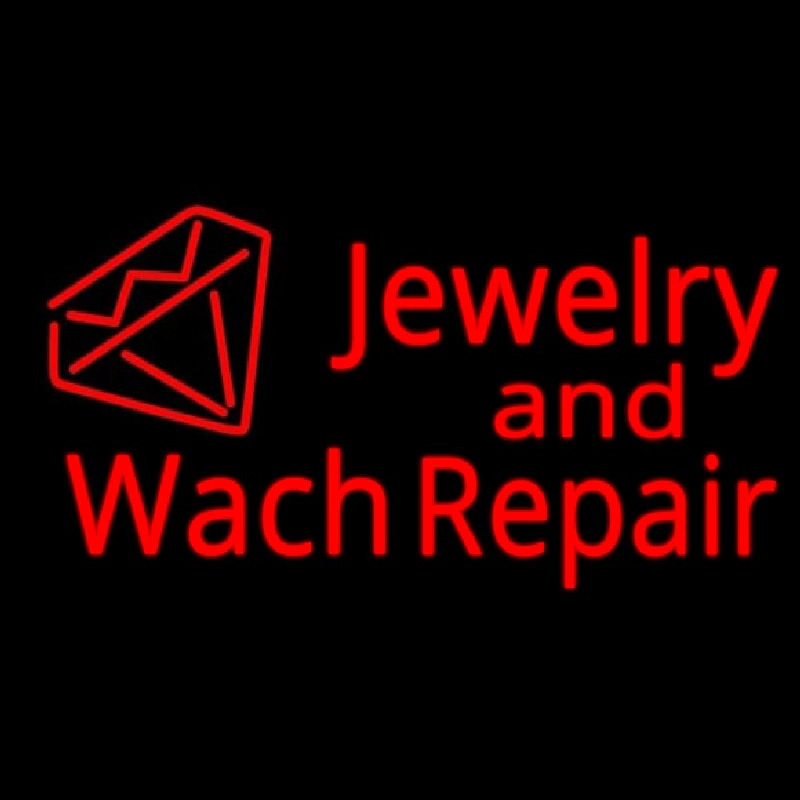 Jewelry And Watch Repair Diamond Logo Leuchtreklame