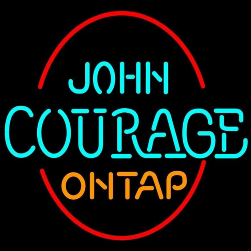 John Courage On Tap Leuchtreklame